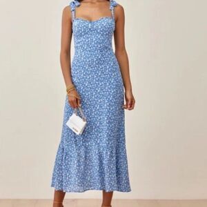 Reformation Blue Floral Nikita Dress in‎ Marie - 0
